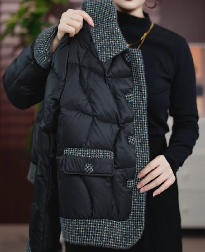 【进口品质】敬亭2025新款时尚气质加厚保暖90羽绒服外套d607鑫鑫