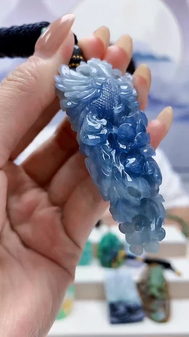 未镶嵌定制翡翠4917MM-毛货挂件27