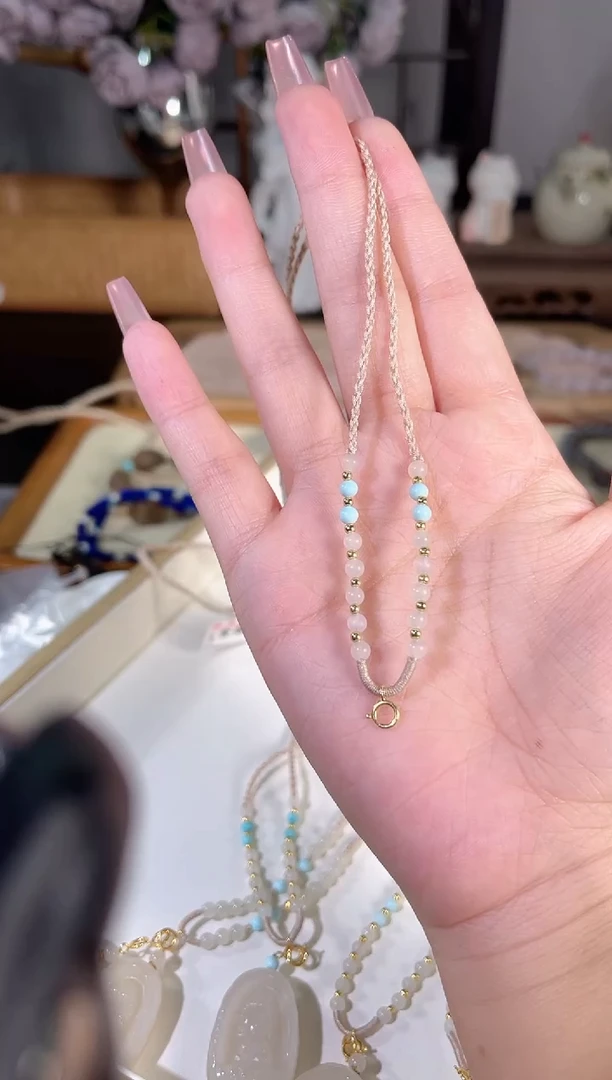 和田玉银S925镶嵌项链多样性发货其一