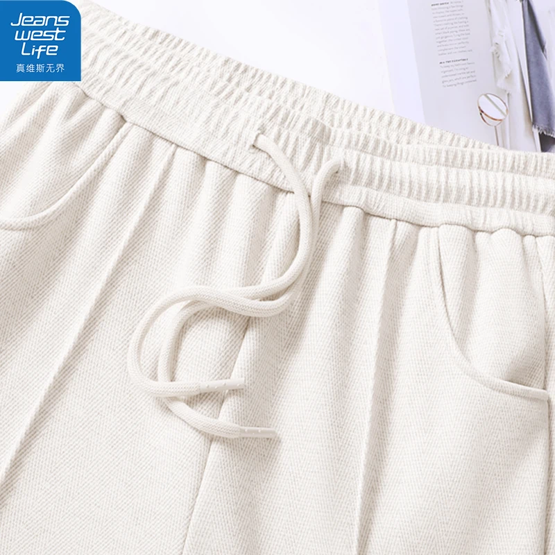 真维斯无界女加绒直筒裤冬季加厚高腰显瘦宽松垂感时尚百搭阔腿裤