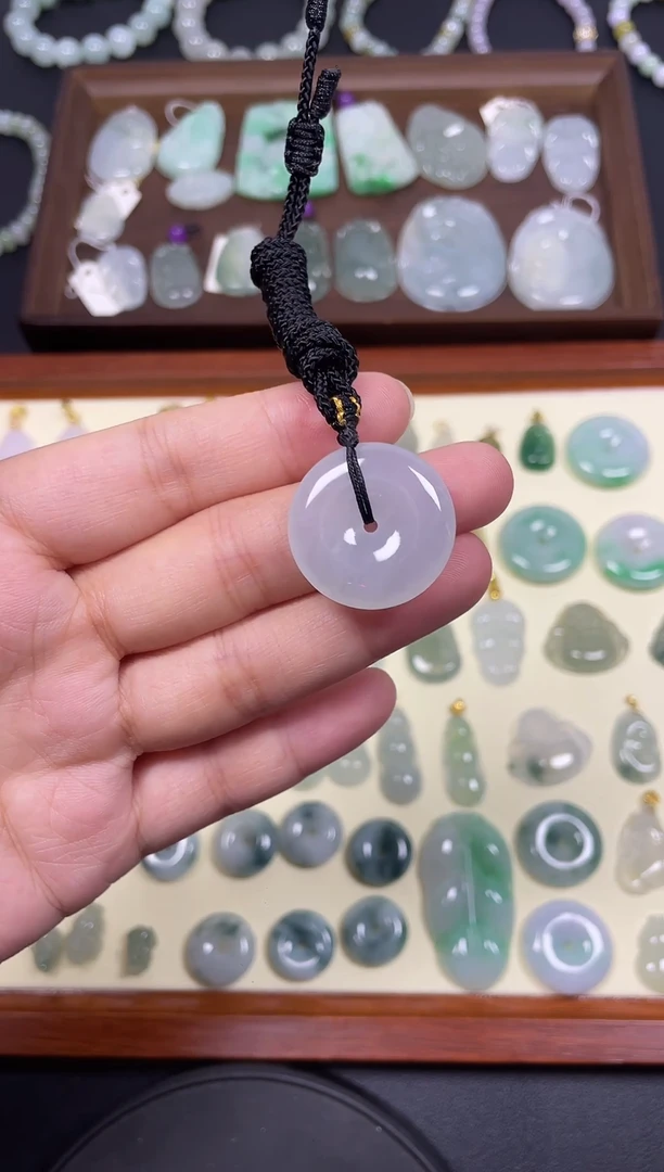 吊坠(赠链)未镶嵌翡翠冰胶平安扣
