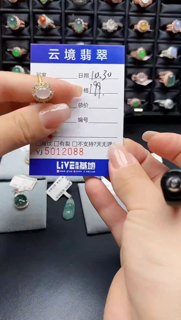 银S925镶嵌戒指翡翠2088