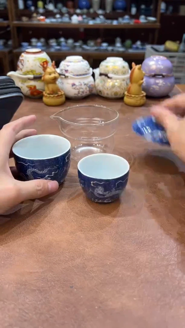 真的很便宜会开片的旅行茶具