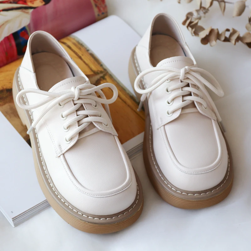 2175经典小皮鞋系带跟高3厘米