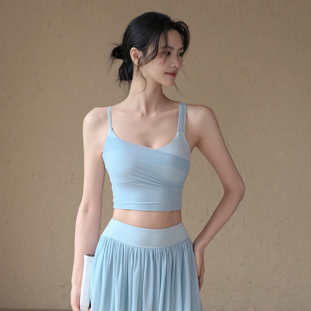 运动内衣女夏季美背瑜伽服背心一体式跑步防震普拉提健身文胸bra