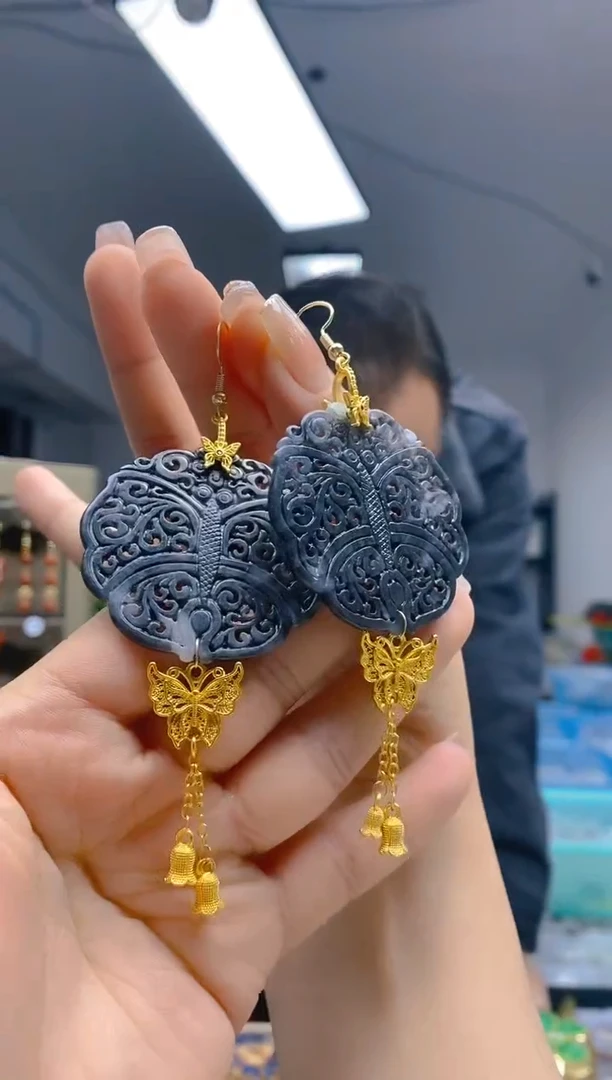 【闪购商品】翡翠耳饰合金283翡翠耳钩