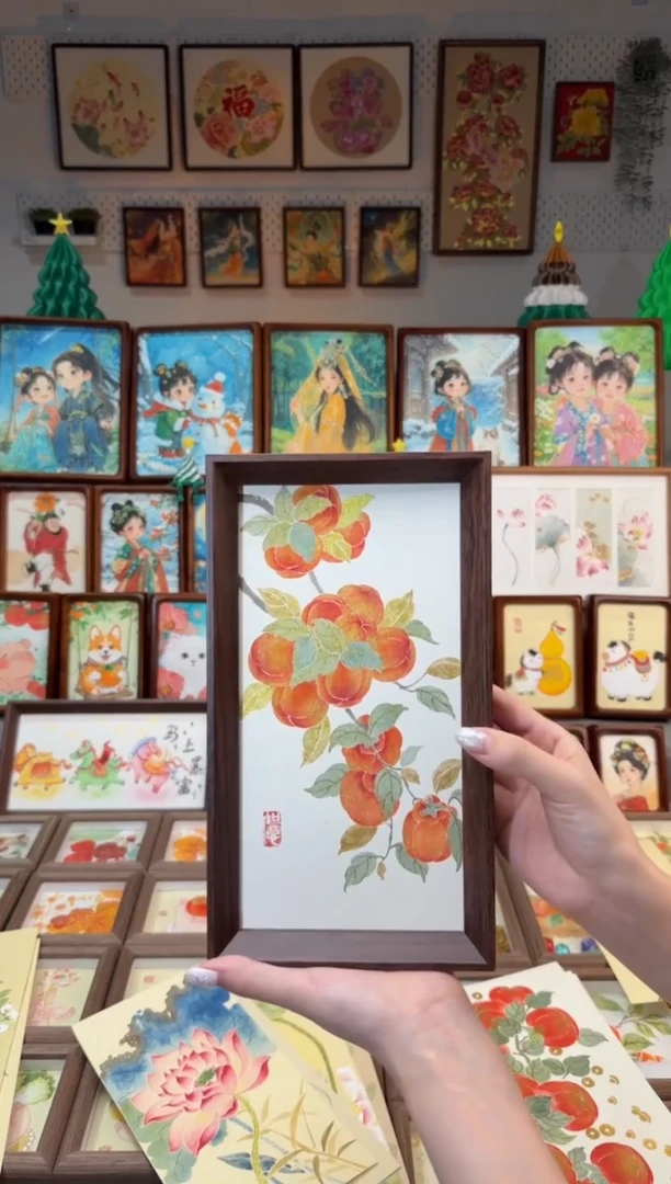 国画大柿子 手绘国画27