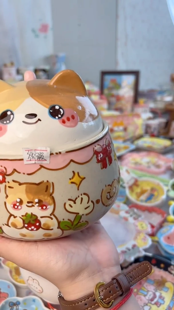 摆件陶景德镇陶瓷手绘微瑕