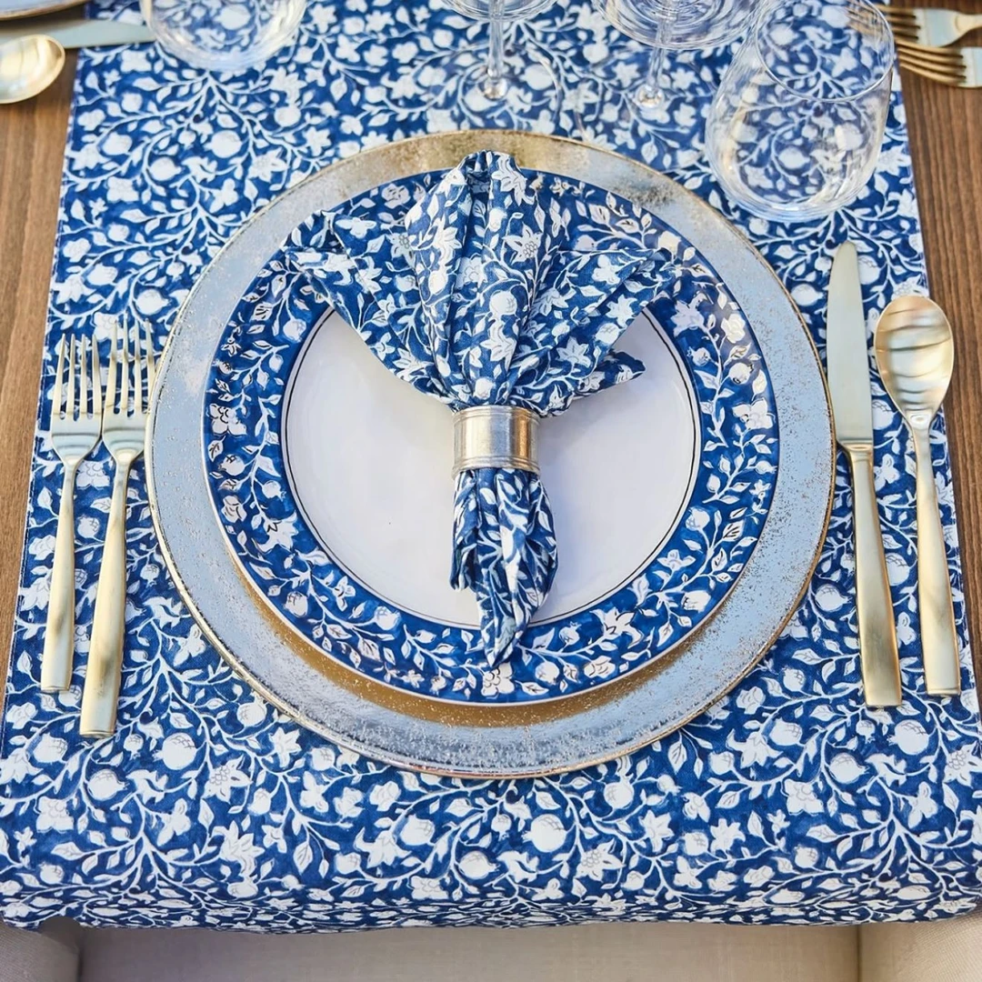 【PB家】27.5*2.5CM 生命之树手绘盘 蓝韵华盘 高档 欧式 防烫餐盘