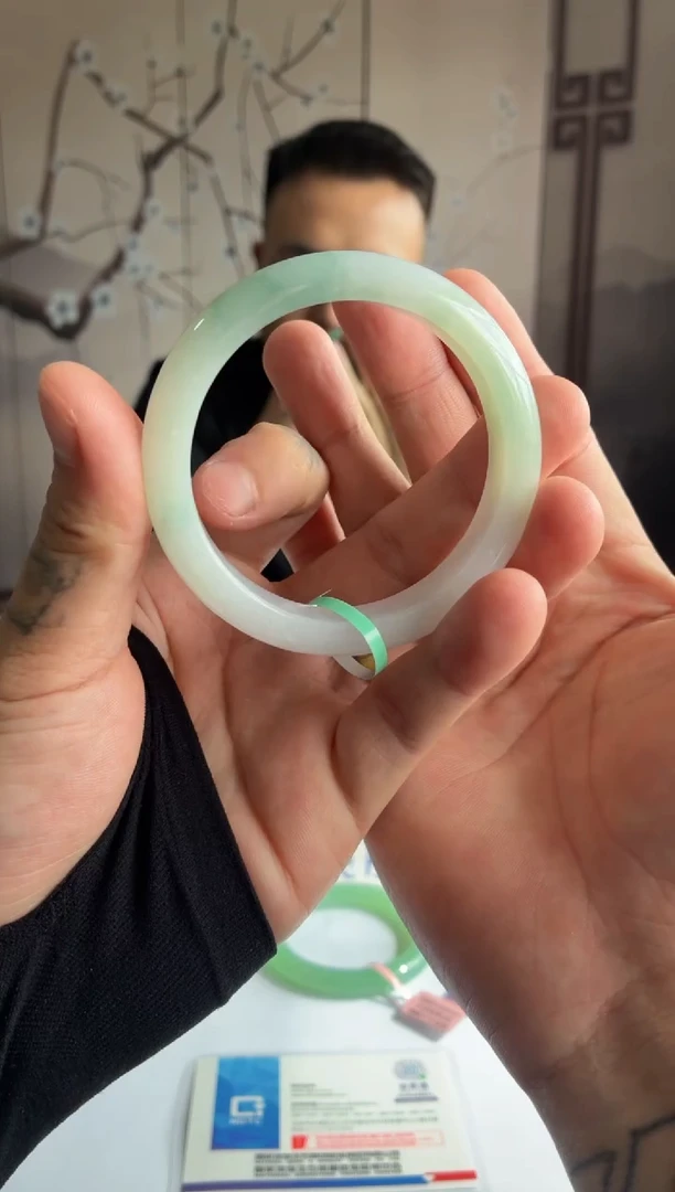 未镶嵌手镯翡翠（半山水正圈）14号