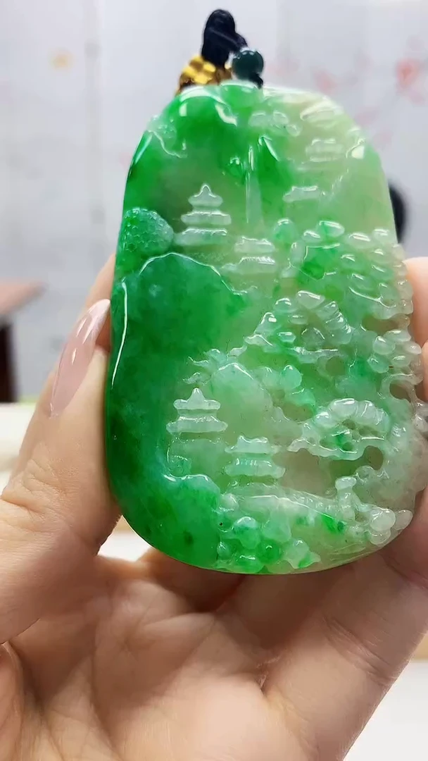 未镶嵌定制翡翠5155ty-毛货挂件23