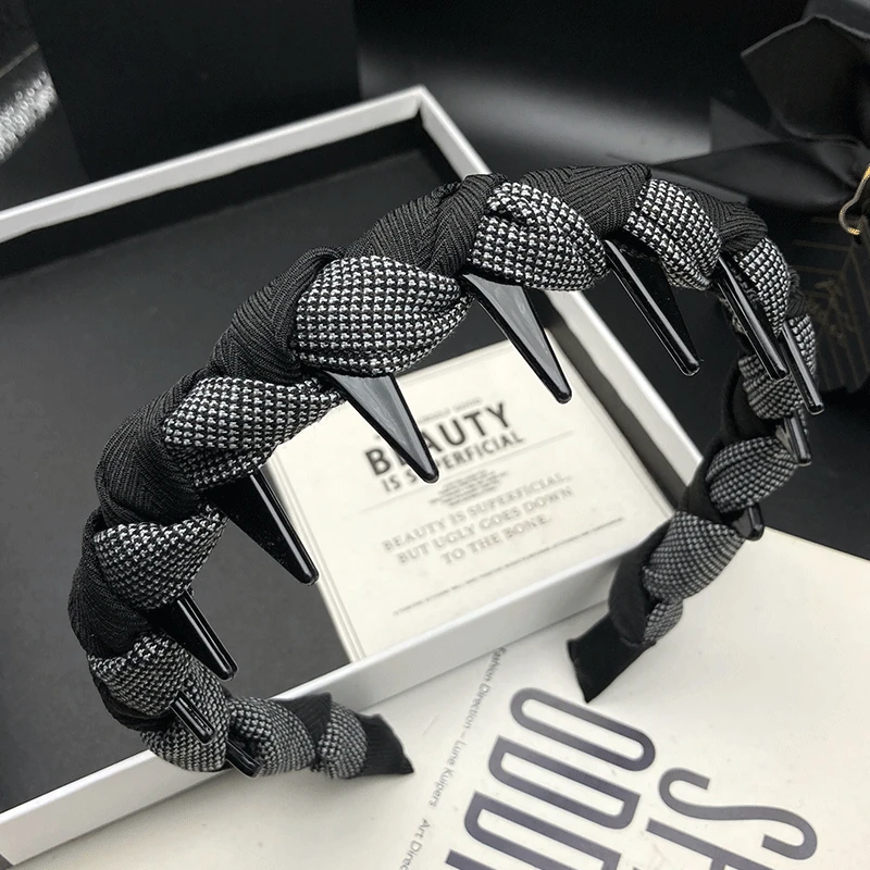 新款女士原创设计休闲风时尚发箍头箍日韩带齿百搭瑞丽风压发发卡