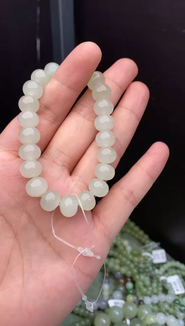 手串未镶嵌和田玉天然和田玉冰晴水算盘珠手串多样性发一件