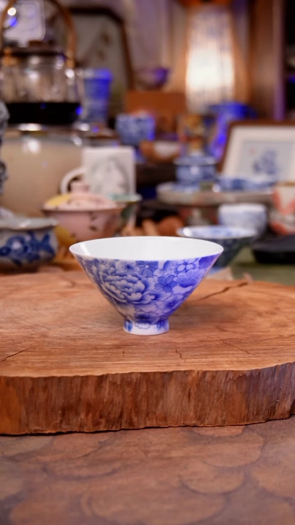 杯子陶万花玉泥手工手绘手工手绘