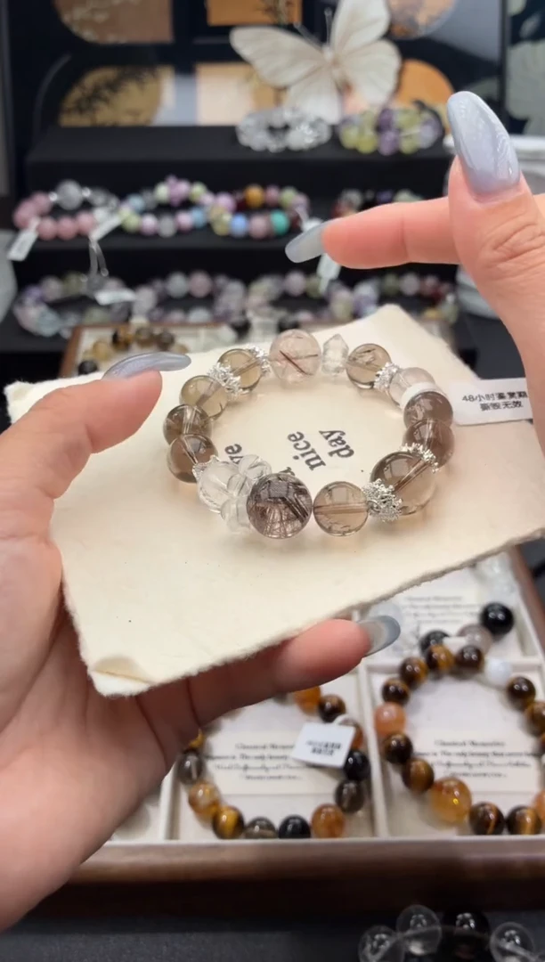 未镶嵌手串水晶1109（手围16，天然水晶默认有瑕疵，介意勿拍）