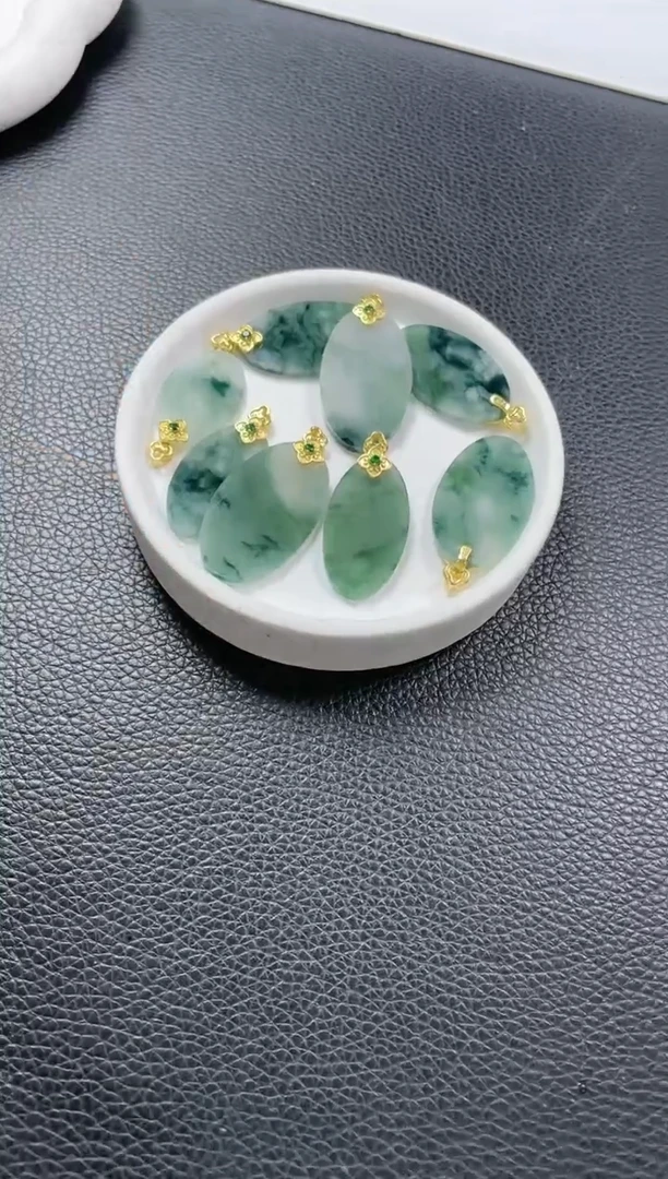 【闪购商品】翡翠挂件银S925镶嵌无事牌多样性发一件