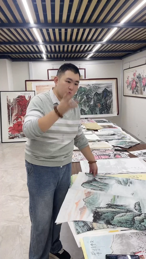 国画融易专属链接-李土庆带证书青绿带证书