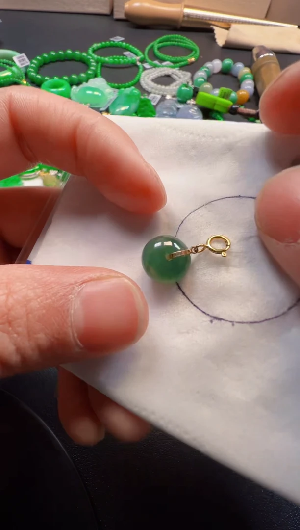 【闪购商品】定制翡翠18K金镶嵌160一