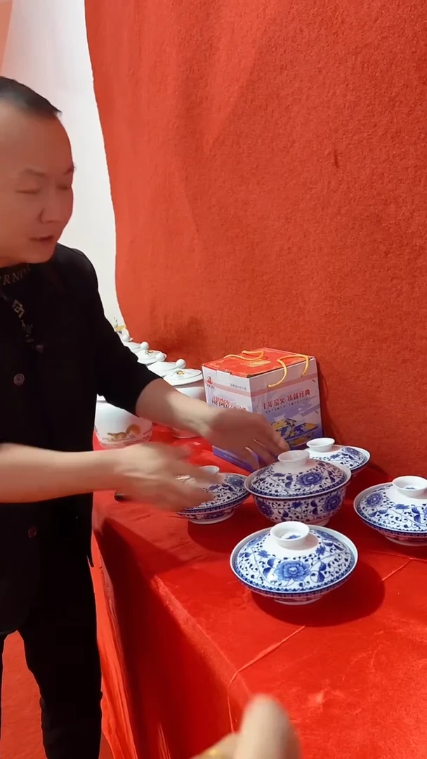 摆件瓷景德镇陶瓷合合器套装四菜一汤带礼盒