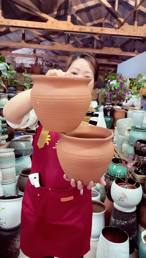 紫砂花盆高18口20