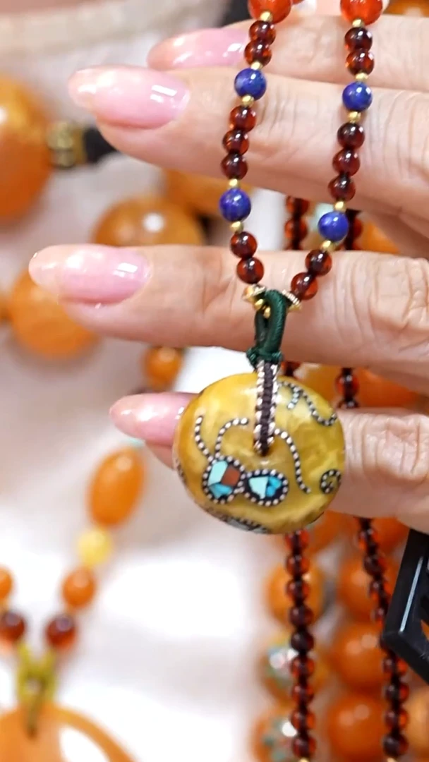 蜜蜡颈饰未镶嵌7642天然蜜蜡珠宝奇石云端妖孽全部保真