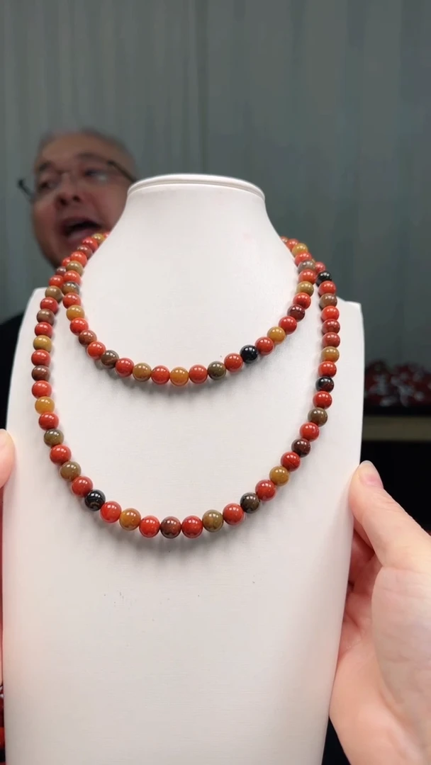 未镶嵌多样性发一件南红玛瑙春****98mm包浆圆珠多圈