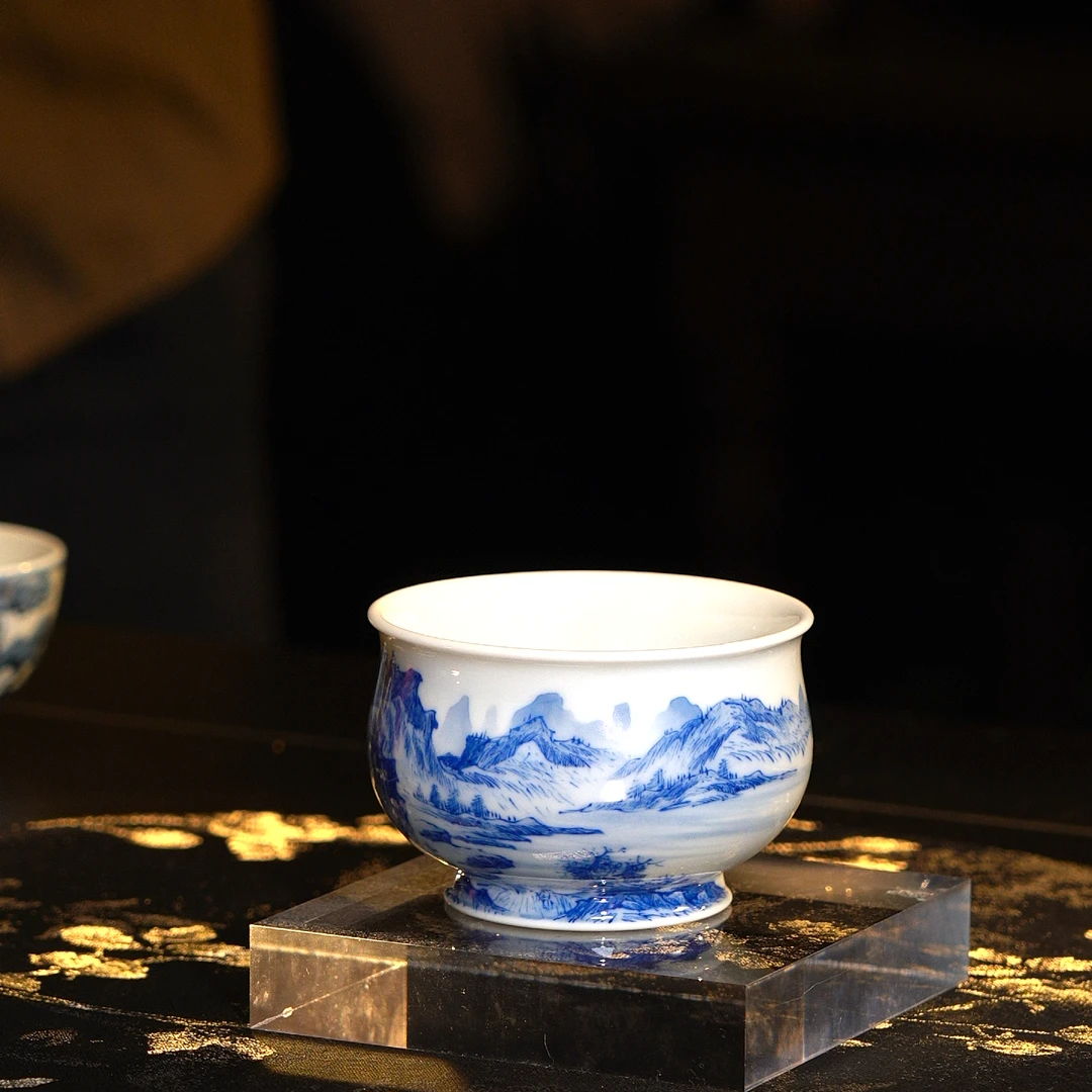 L红丰窑 溪山秋霁如式杯