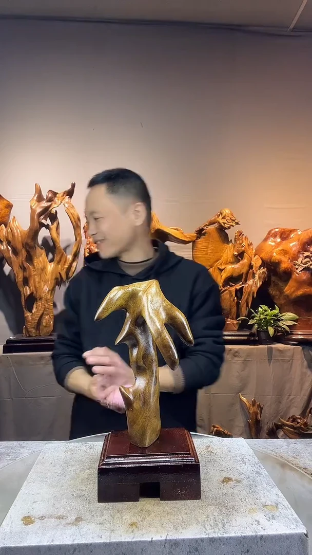 金丝楠W*y小叶桢楠随行摆件52