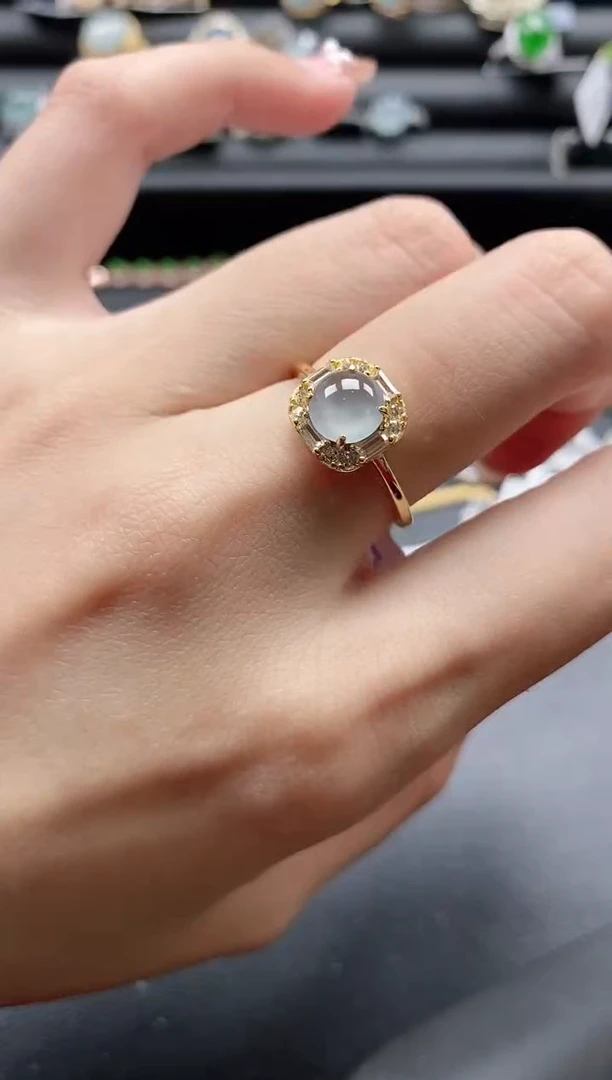 【闪购商品】翡翠戒指银S925镶嵌11111-