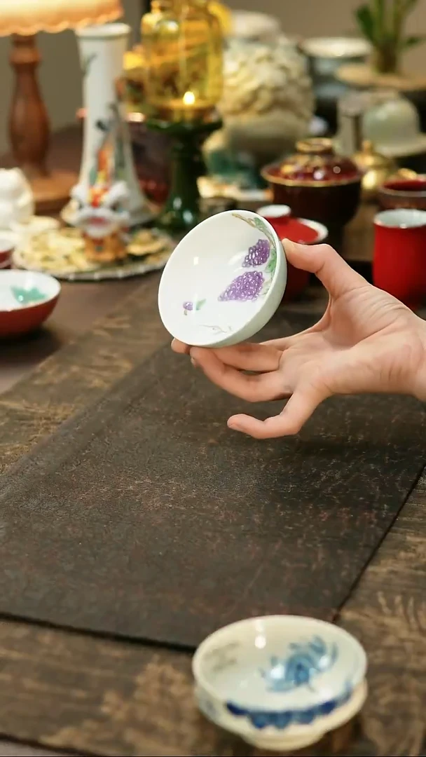 景德镇陶瓷杯碗柴烧多人