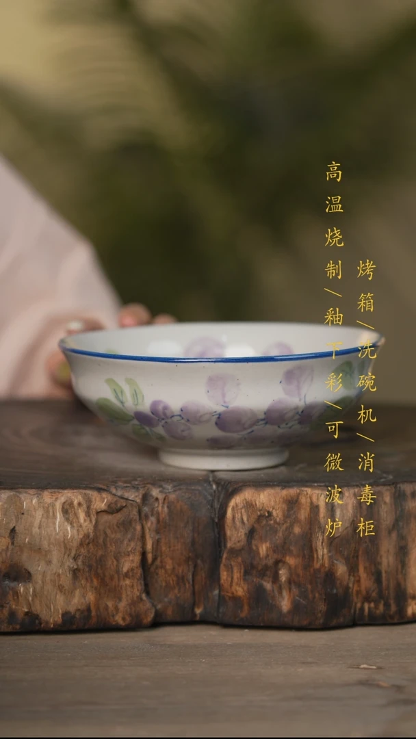 瓷片景德镇高温釉下彩可微波烤箱洗碗机