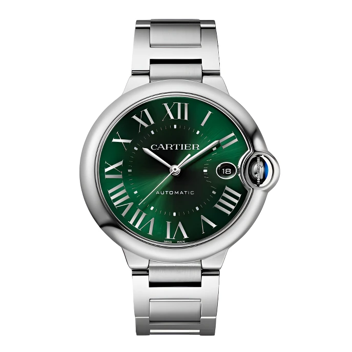 99新 Cartier/卡地亚 蓝气球绿盘新款/40mm/WSBB0071钢带男款手表