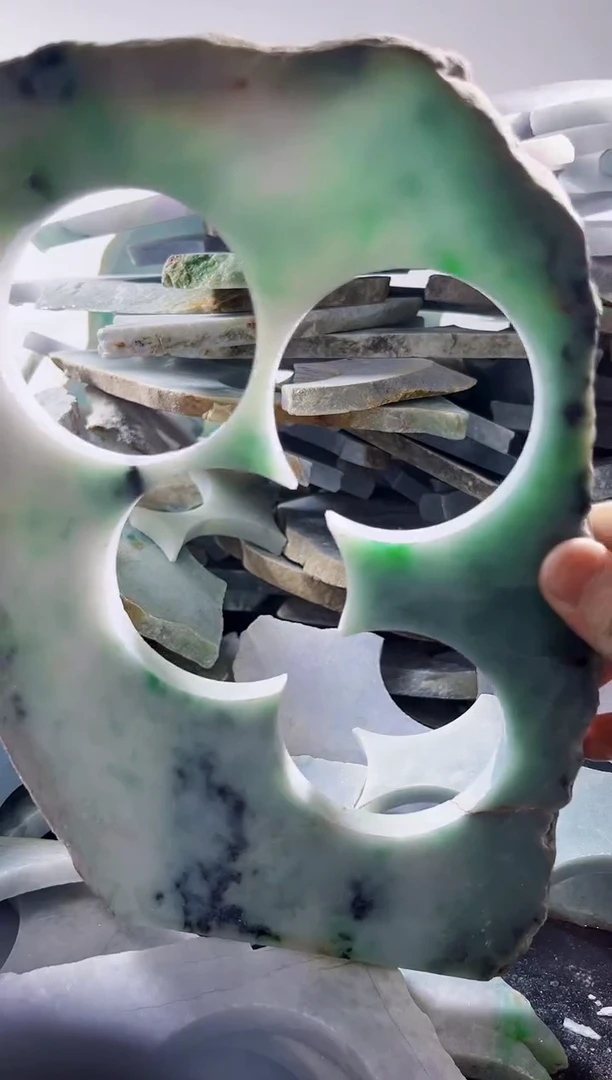 裸石翡翠缅甸翡翠A货文6515