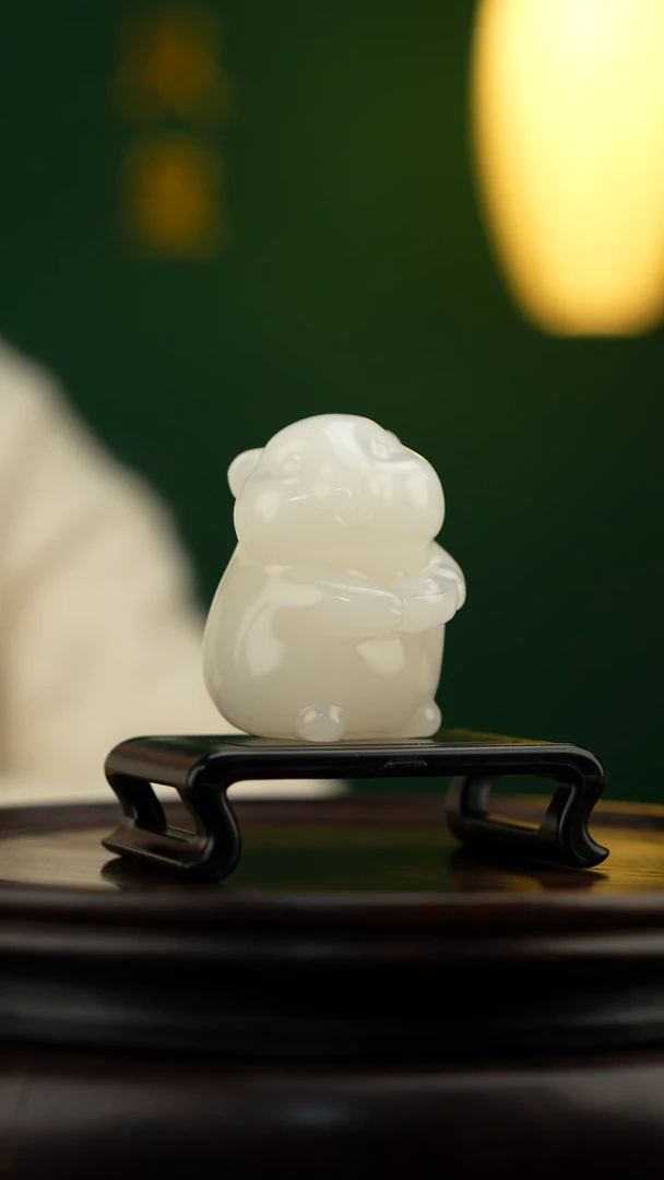 玉【鼠来宝】天然玉石摆件