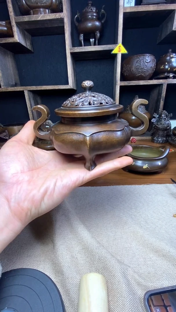 【闪购商品】苏工 普工精品铜 摆件熏香炉/摆件
