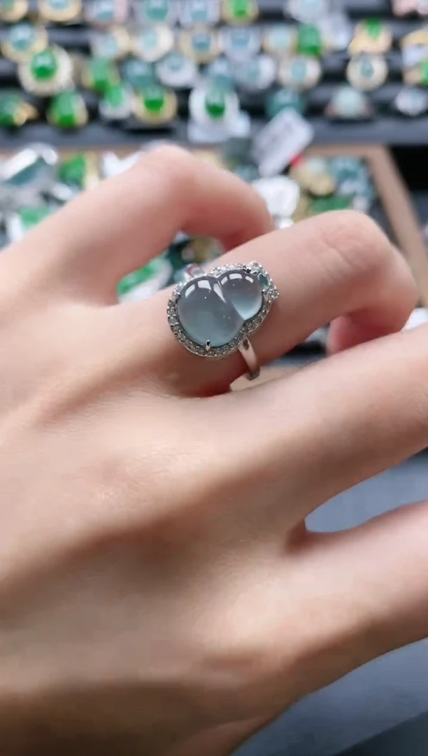 【闪购商品】翡翠戒指银S925镶嵌51511