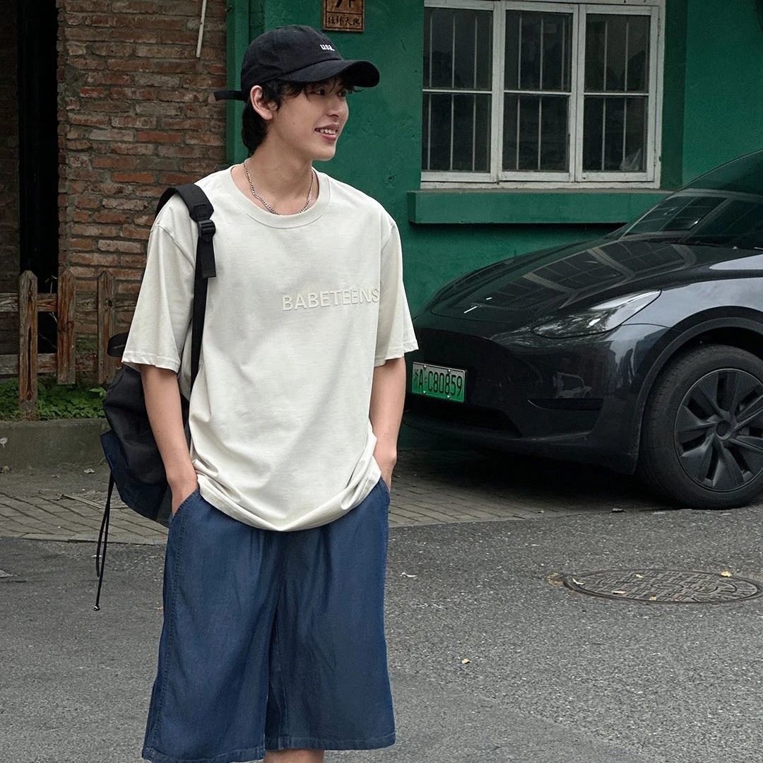 26278高端专享老林家夏季天花板男宝短袖米色（B）