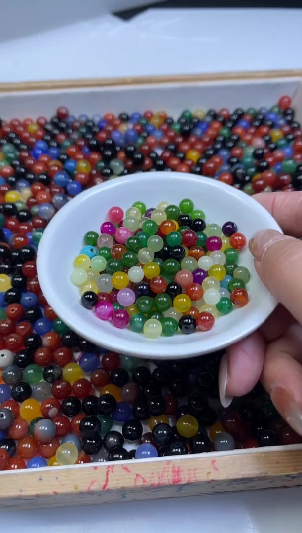 未镶嵌散珠玛瑙/玉髓B1255 多宝玛瑙6mm50个10元