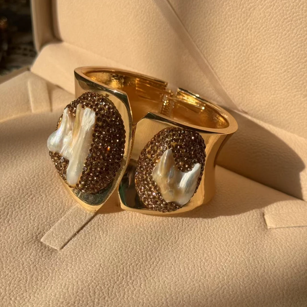 铜合金手镯 重工复古时尚民族风欧美百搭圈口58-60mm轻奢气质