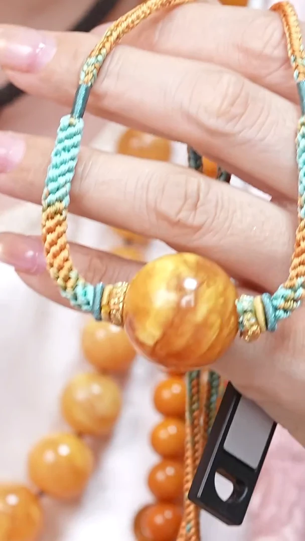 蜜蜡颈饰未镶嵌2389天然蜜蜡珠宝奇石云端妖孽全部保真