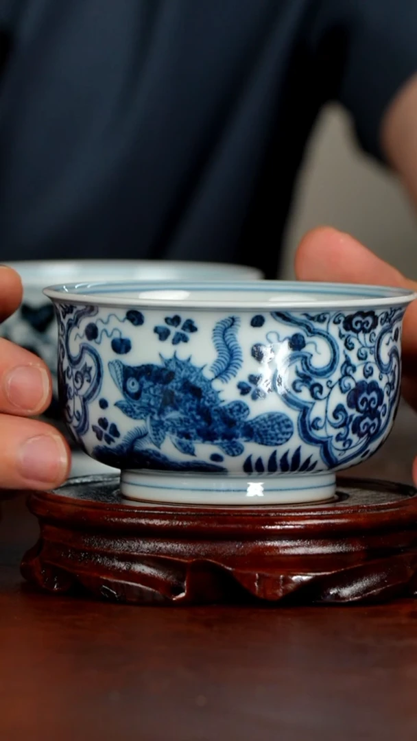 【瓷见如故】布一窑鱼藻如意炉式杯