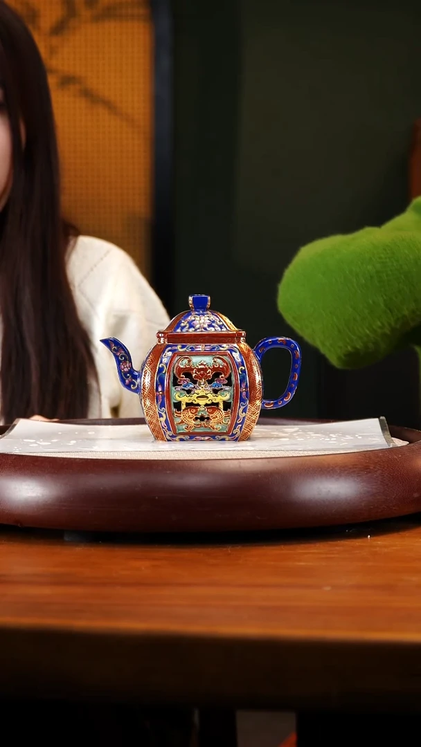 XXW93紫泥福鲤珐琅400cc