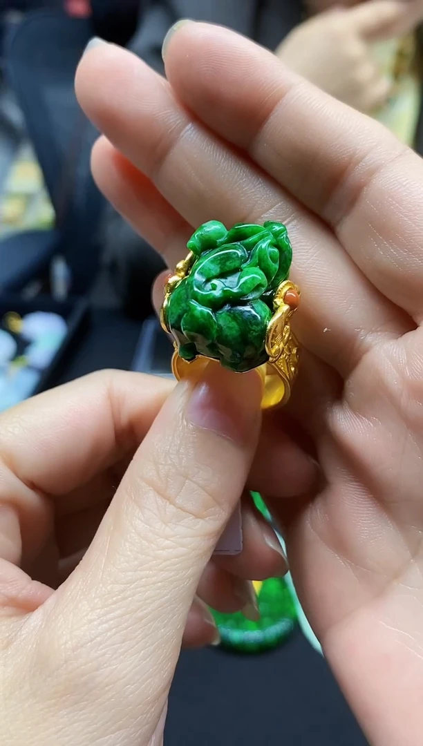 颈饰未镶嵌翡翠戒指