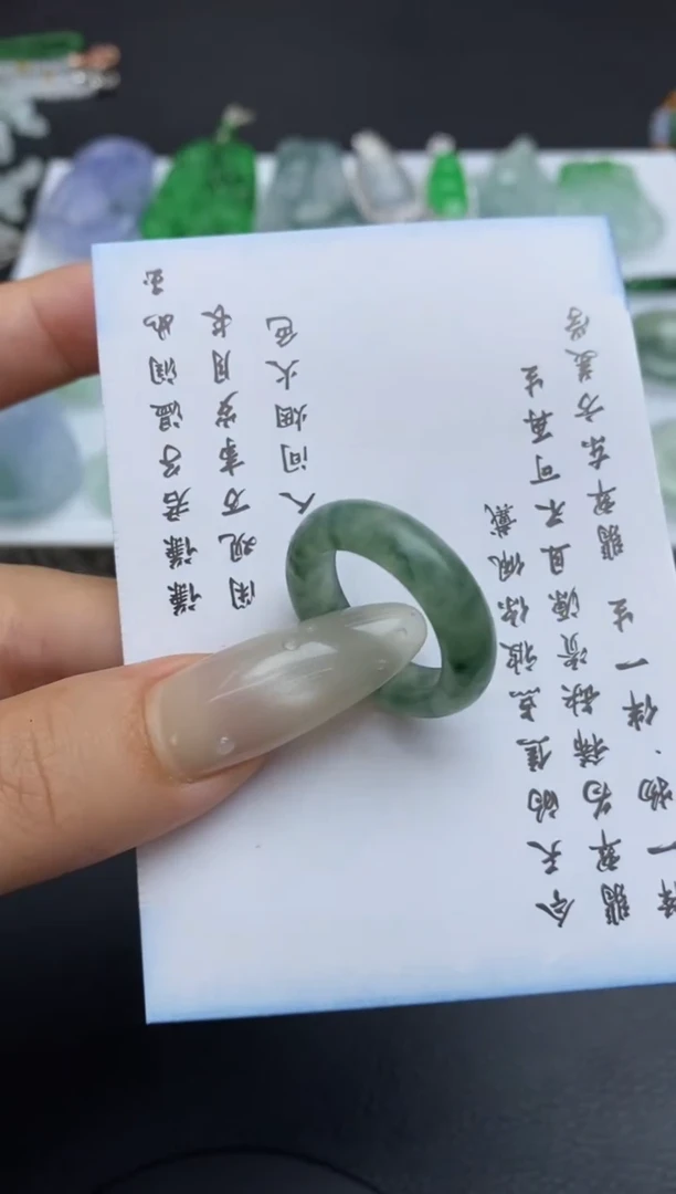 未镶嵌定制翡翠翡翠毛货~16圈口~