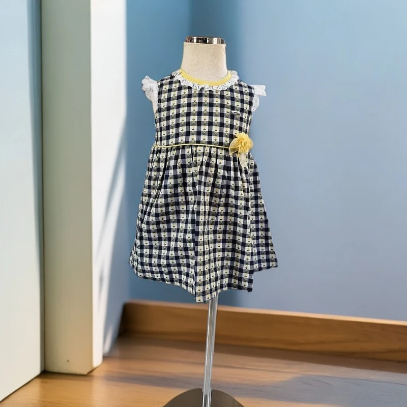 2025夏婴童格子连衣裙宝宝韩版