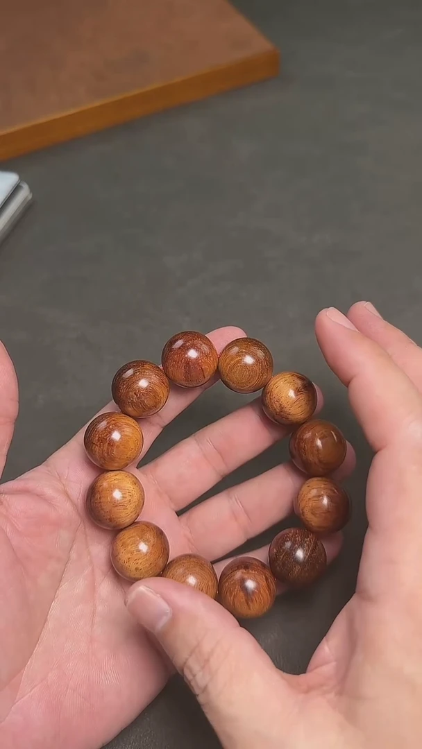 手串/手链黄花梨/降香黄檀120033-黄花梨2.0虎皮纹