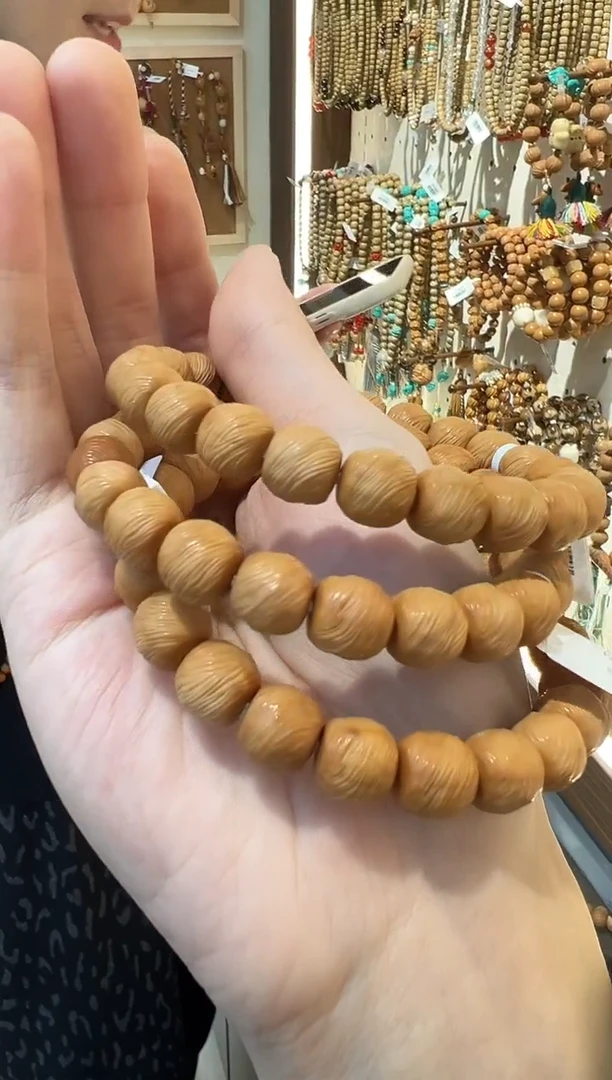 核桃1377素圈猴头手串