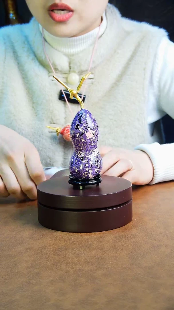 【闪购商品】156直播一物一图大漆酒葫芦送底座送挂绳