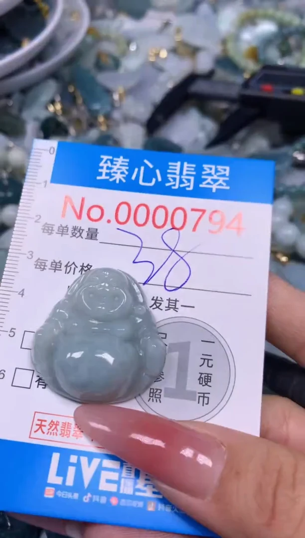 【闪购商品】翡翠颈饰未镶嵌含绳000794