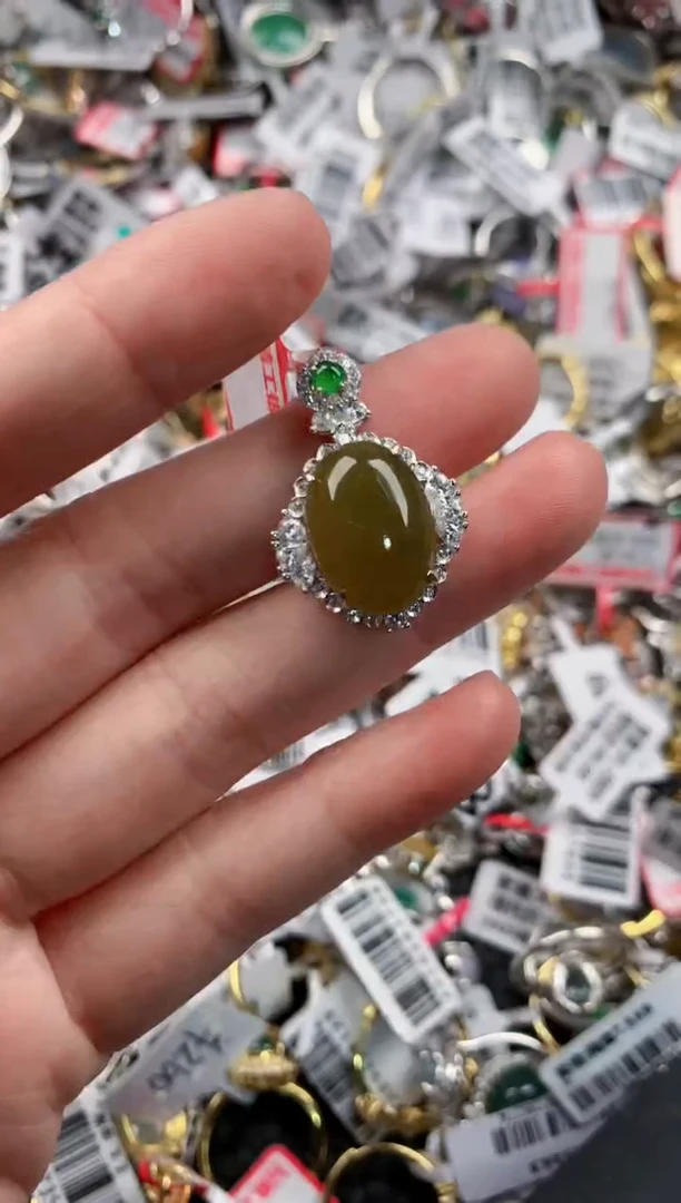 银S925镶嵌戒指翡翠11-11-11---10